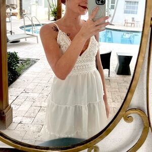 White Flowy Sundress